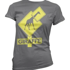 Giraffe Sign Girly T-Shirt