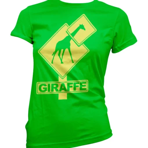 Giraffe Sign Girly T-Shirt
