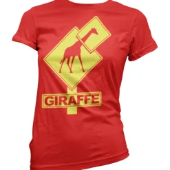 Giraffe Sign Girly T-Shirt