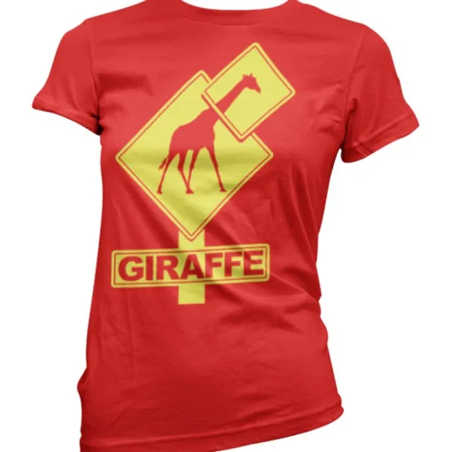Giraffe Sign Girly T-Shirt