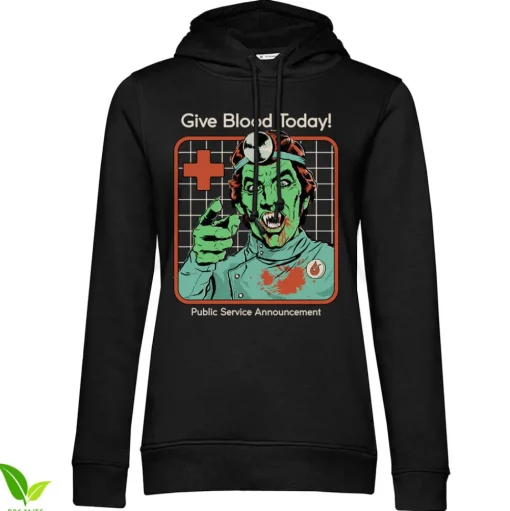 Give Blood Today Girly Hoodie