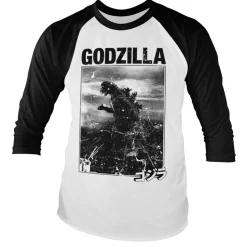 Godzilla Vintage Baseball Long Sleeve Tee