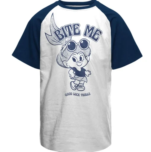 Good Luck Trolls - Bite Me Baseball T-Shirt