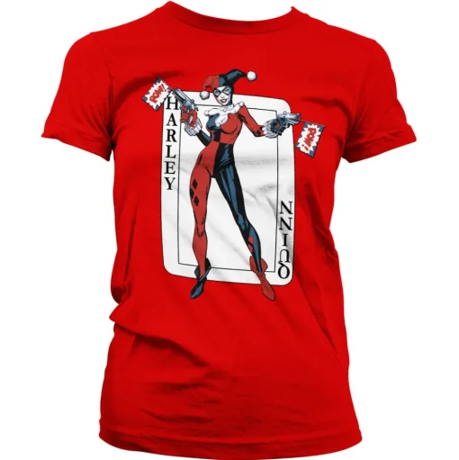 Harley Quinn Card Games Girly Tee
