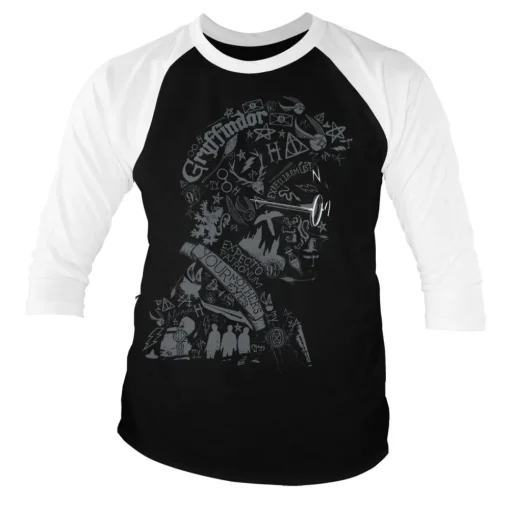 Harry Potter Wordings and Symbols Baseball 3/4 Sleeve Tee
