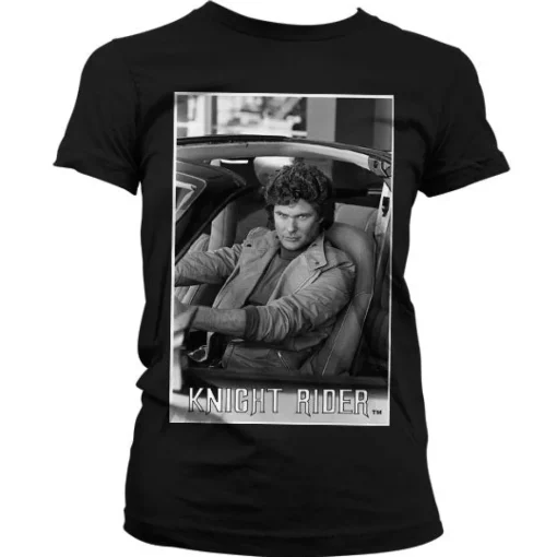 Hasselhoff In Knight Rider Girly Tee
