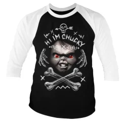 Hi I'm Chucky Baseball 3/4 Sleeve Tee