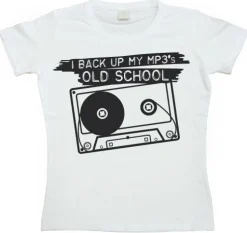 I Back Up My Mp3:s Oldschool Girly Tee