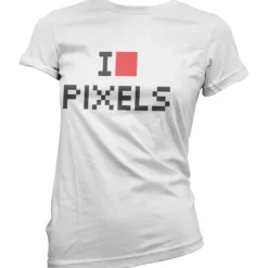 I Love Pixels Girly Tee