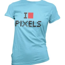 I Love Pixels Girly Tee