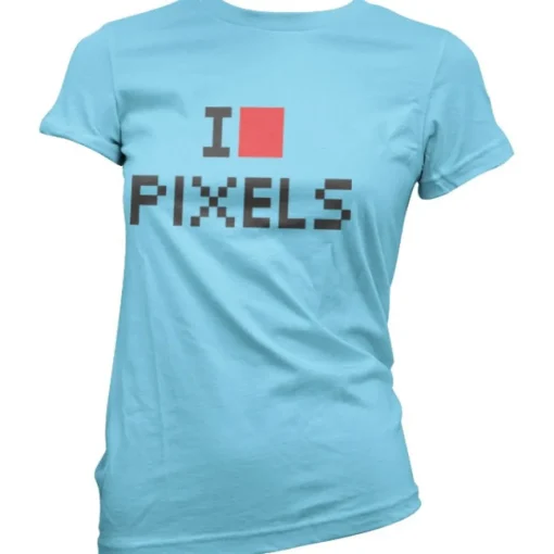 I Love Pixels Girly Tee