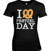 I Love Pretzel Day Girly Tee