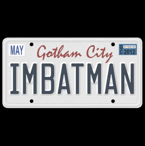 I'm Batman License Plate Sticker