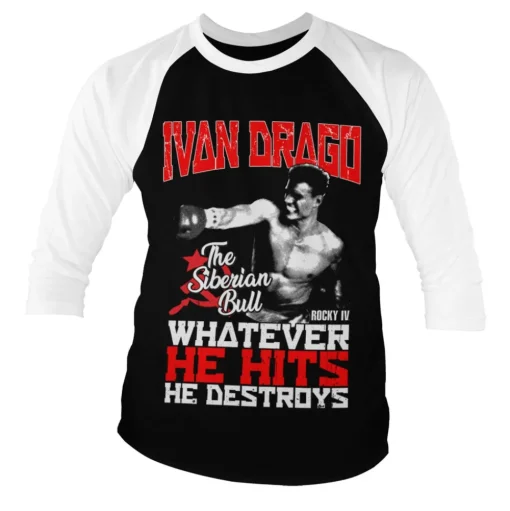 Ivan Drago - The Siberian Bull Baseball 3/4 Sleeve Tee