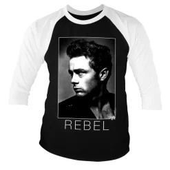 James Dean BW Rebel Baseball 3/4 Sleeve Tee