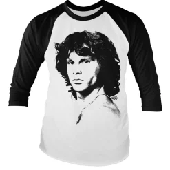 Jim Morrison Portrait Baseball Long Sleeve Tee
