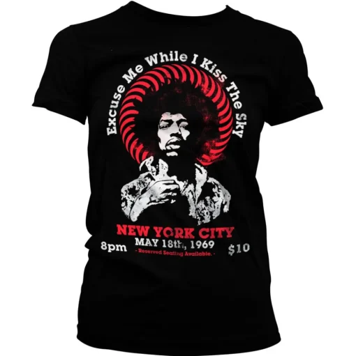 Jimi Hendrix - Live In New York Girly Tee