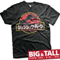 Jurassic Park - Japanese Distressed Logo Big & Tall T-Shirt