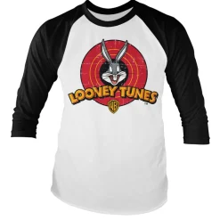 Looney Tunes Distressed Logo Baseball Long Sleeve Tee
