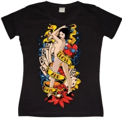 Love And Hate Pin-Up Girly Tee