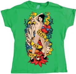 Love And Hate Pin-Up Girly Tee