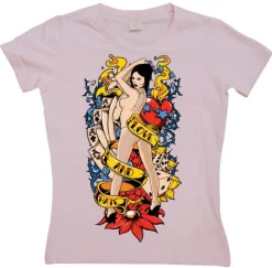 Love And Hate Pin-Up Girly Tee