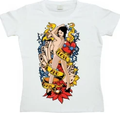 Love And Hate Pin-Up Girly Tee