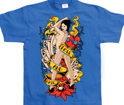 Love And Hate Pin-Up T-Shirt