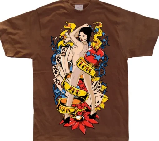 Love And Hate Pin-Up T-Shirt