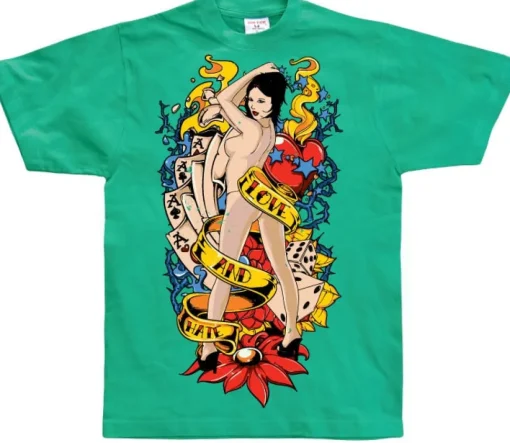 Love And Hate Pin-Up T-Shirt