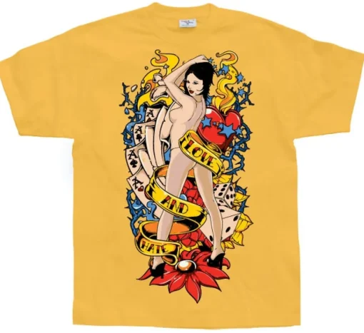 Love And Hate Pin-Up T-Shirt
