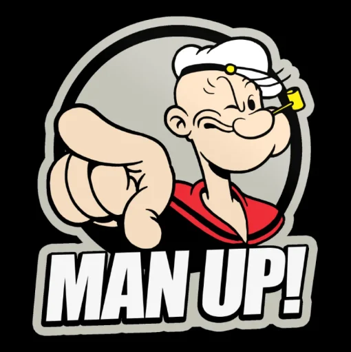 Man Up! Sticker
