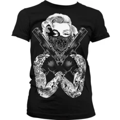 Marilyn Monroe Gangsta Pose Girly T-Shirt