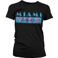 Miami Vice Distressed Logo Girly T-Shirt