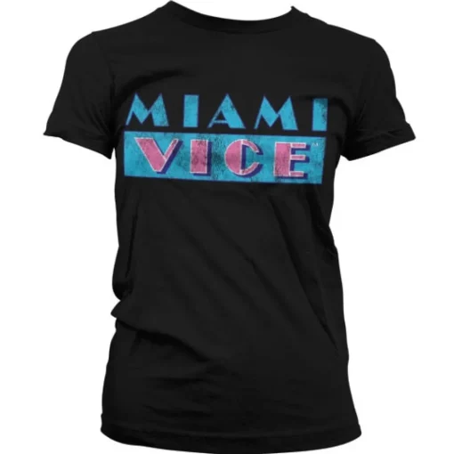 Miami Vice Distressed Logo Girly T-Shirt