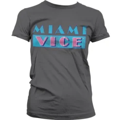 Miami Vice Distressed Logo Girly T-Shirt