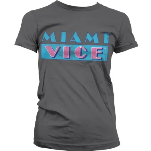 Miami Vice Distressed Logo Girly T-Shirt