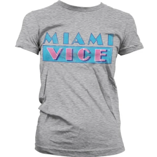 Miami Vice Distressed Logo Girly T-Shirt