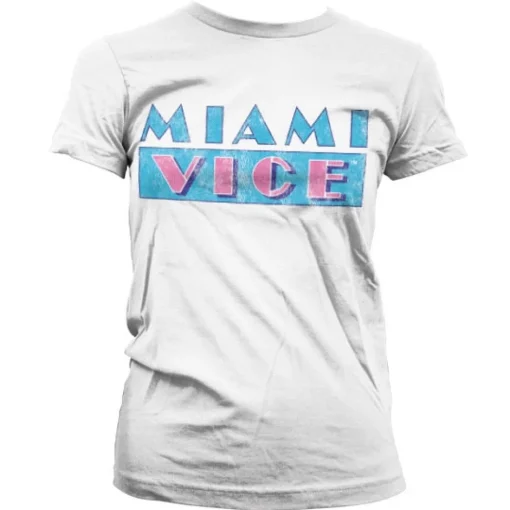 Miami Vice Distressed Logo Girly T-Shirt