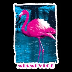 Miami Vice Flamingo Sticker