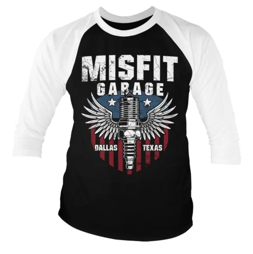 Misfit Garage - American Piston Baseball 3/4 Sleeve Tee