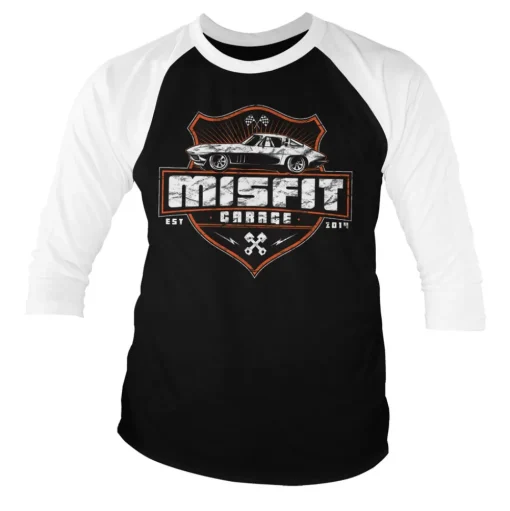 Misfit Garage Vette Baseball 3/4 Sleeve Tee
