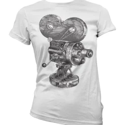 Movie Camera Sketch Girly T-Shirt