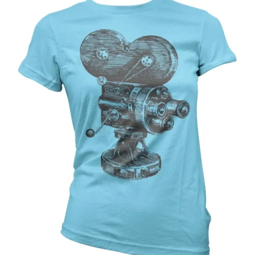 Movie Camera Sketch Girly T-Shirt