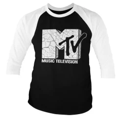 MTV Cracked Logo Baseball 3/4 Sleeve Tee