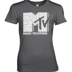 MTV Cracked Logo Girly Tee