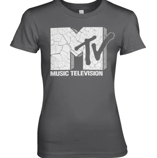MTV Cracked Logo Girly Tee