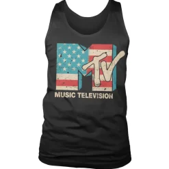 MTV Distressed USA-Flag Tank Top