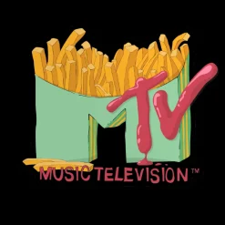 MTV With Fries Sticker