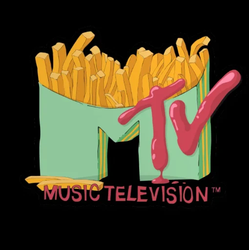 MTV With Fries Sticker